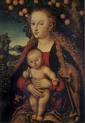 Lucas Cranach the Elder THe Virgin and Child under the Apple-tree oil